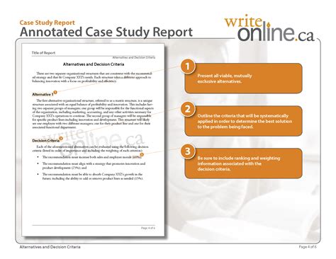 case study outline    website