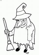 Witch Halloween Coloring Pages Cartoon Drawing Witches Popular Printable Paintingvalley Getcolorings sketch template