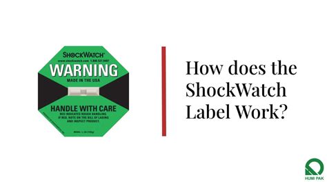 shockwatch label work  packaging indicators
