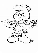 Smurfs Coloring Pages Printable Smurf sketch template