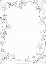 Coloring Border Borders Pages Printable Paper Frames Fancy Printablee Cute Doodle Flower Frame Clip Poster Simple Colouring Boarder Kids Drawing sketch template