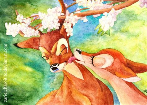Twitterpated Bambi And Faline By Zarielcharoitite