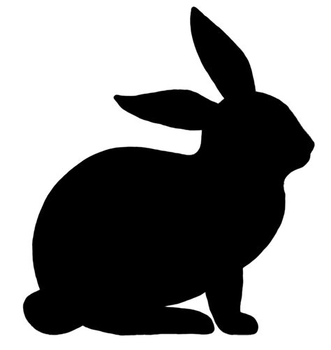 easter rabbit silhouette  getdrawings