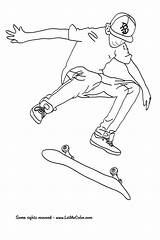 Skateboard Skateboarding Coloring Pages Coloriage Imprimer Hawk Skate Colouring Boys Printable Bilder Dessins Dessin Cool Kids Board Color Printables Skateboards sketch template