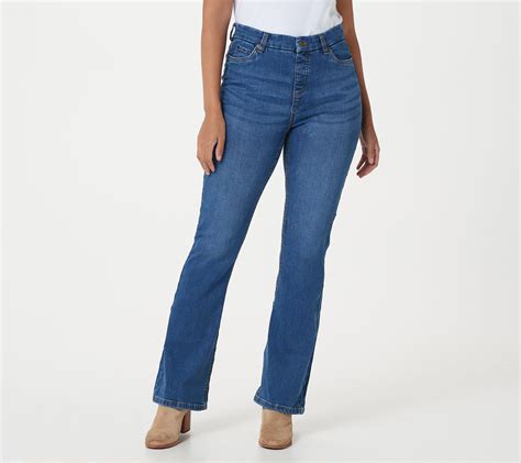 denim and co easy stretch denim regular pull on bootcut jeans