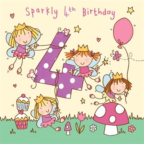 twizler  birthday card  girl  fairy princess  glitter