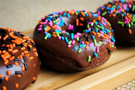 chocolate donuts baked shugary sweets