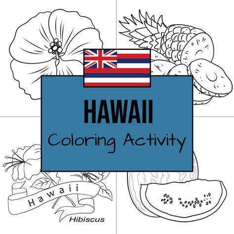 hawaii coloring activity
