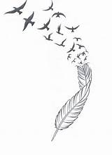 Tattoos Feather Bird Tattoo Birds Stencil Stencils Into Outline Turning Arm Feathers Designs Google Drawings Tatoos Meaning Side Search Flower sketch template