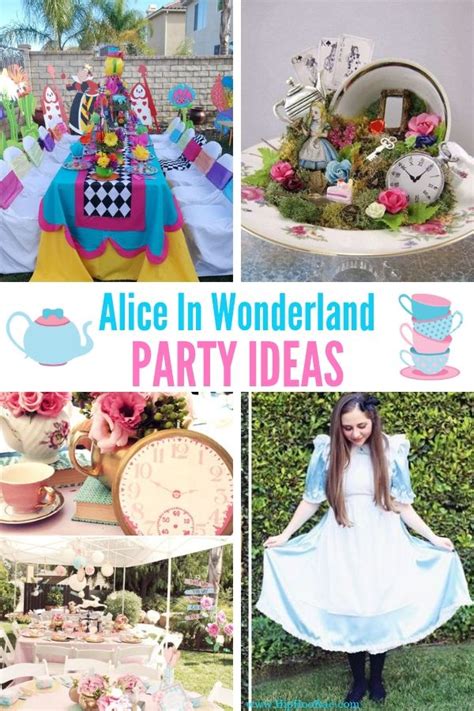 pin  alice  wonderland party ideas