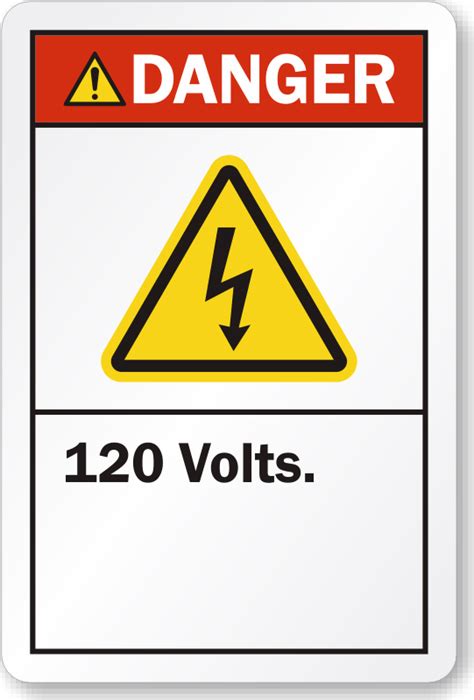 danger  volts label sku lb