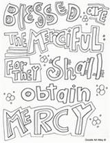 Merciful Sermon Beatitudes Mercy Obtain Shall sketch template