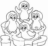 Penguin Coloring Pages Cartoon Kids Penguins Printable Cute Para Colorear Pinguino Print Baby Sheets Puffle Animal Pinguinos King Clipart Adelie sketch template