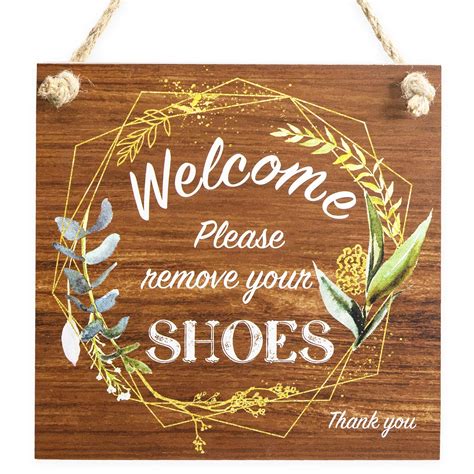 remove  shoes sign   decorative wood  sign