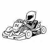 Kleurplaat Karting sketch template