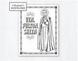 Saints Sheen Venerable Fulton sketch template