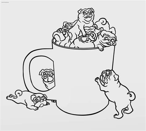 pug puppy coloring page coloring home