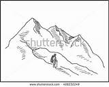 Designlooter Climber Mountaineer sketch template