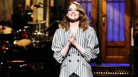 watch saturday night live highlight emma stone four timers monologue