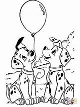 Kolorowanki Lucky Dalmatians Dalmatian Dalmations Colorear Sheet Baloon sketch template