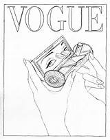 Vogue Coloring Pages Fashion Book Paris Color Covers Favorite Visit sketch template