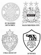 Champions Manchester City League Bayern Fc Munchen Uefa Roma Moscou Gruppe Cska Coloriage Ligue Des Malvorlagen Coloriages sketch template
