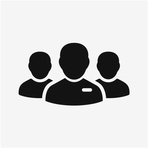group icon silhouette transparent background vector leader  group