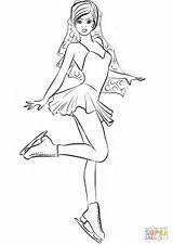 Coloring Skating Pages Ice Ballerina Figure Printable Drawing Search Work sketch template