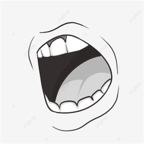 Open Lips Clipart Black And White Free