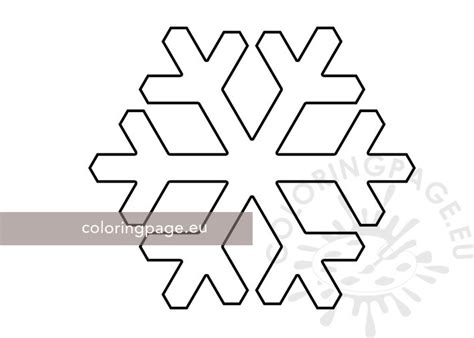 snowflake template coloring page
