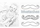 Mustaches sketch template
