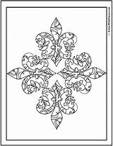 Coloring Adult Fancy Pages Fleur Printable Lys Adults Colorwithfuzzy sketch template