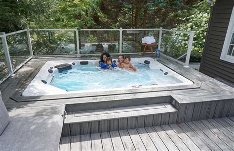 lifestyle expert evette rios installs swim spa  deck master spas blog