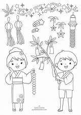Tanabata Japonais Ayeletkeshet Keshet Ayelet Motifs Coloration Gratuites Imprimables sketch template