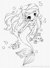 Mermaid Coloring Pages Baby Little Ariel Color Getcolorings Print Printable sketch template