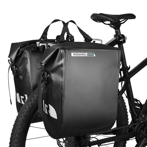 roswheel bike carrier bag bicycle bag waterproof bicycle rear rack bags hanging pannier