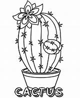 Cactus Coloring Pages Flower Printable Pot Flowers Sheet Print Easy Sheets Topcoloringpages Choose Board sketch template