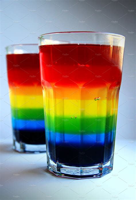 rainbow jelly food drink  creative market
