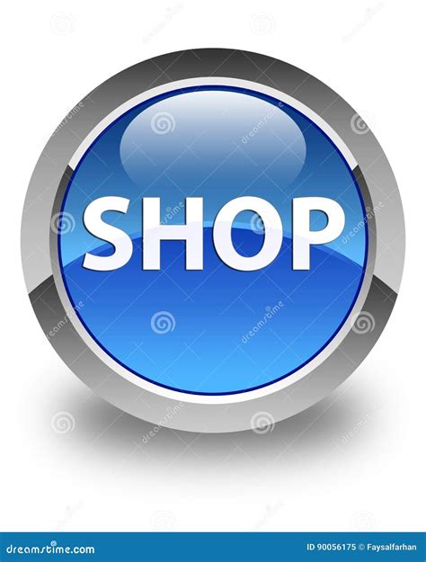 shop glossy blue  button stock illustration illustration  brand trademark