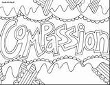 Coloring Pages Word Compassion Kids Printable Therapeutic Therapy Words Language Adult Arts Doodle Sheets Color Quotes Honesty Colouring Religious Alley sketch template