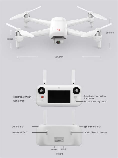 xiaomi fimi  p  gps km fpv drone rtf white  batteries