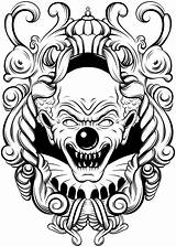 Coloring Horror Zombie Mann Aj Pages Adult Printable Drawings Tattoo Clown Books Halloween sketch template