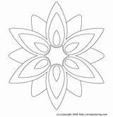Coloring Flower Pages Petals Popular sketch template
