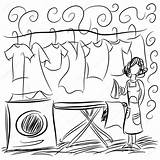 Laundry Drawing Vector Getdrawings sketch template
