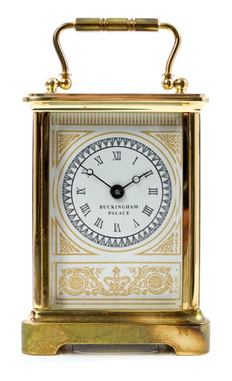 halcyon days limited edition royal collection carriage clock  gilt
