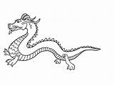 Dragon Chinese Coloring Pages Printable Kids Dragons China Colouring Children sketch template