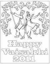 Baisakhi Vaisakhi Lohri Punjabi Getdrawings Dussehra Familyholiday sketch template