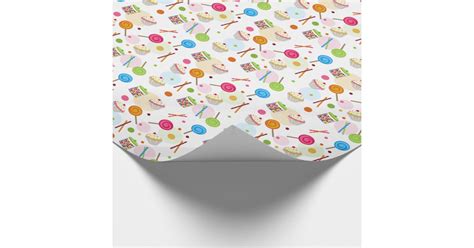candy sweets theme wrapping paper zazzle