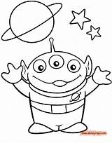 Alien Coloring Toy Story Pages Sheets Printable Disney Template Buzz Characters Drawing Line Toys Books Colouring Boy Lightyear Para Drawings sketch template