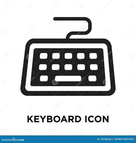 keyboard icon vector isolated  white background logo concept stock vector illustration